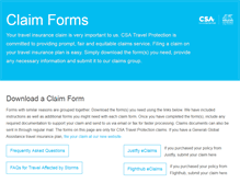 Tablet Screenshot of csaclaims.com